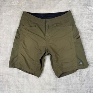 Kuhl Renegade Shorts Mens 34 Olive Green Hiking Cargo Light Outdoor Utility